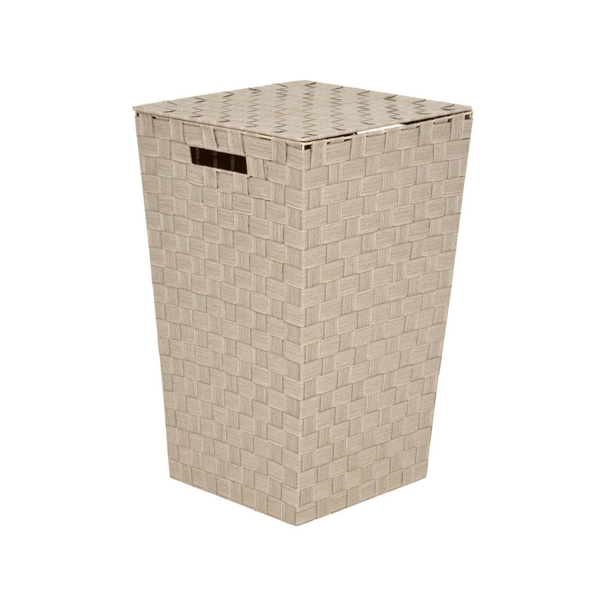 Panier à linge 50L Lise beige idéal pour organiser la salle de bain familiale