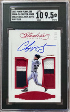 2017 Panini Flawless Chipper Jones RELICS DUAL RUBY /15 SGC 9.5 w/10 AUTO