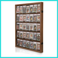 Graded Sports Card Display Case - 35 Baseball Card Display Case - Lockable Tr...