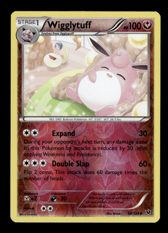 Pokémon TCG Fates Collide Wigglytuff 66/124 Reverse Holo