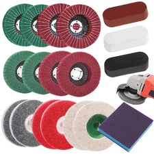 18-Piece Polishing Kit for Angle Grinder with Buffing Wheels and Compounds