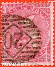 SG. 64wi. J49c. Carmine pallido 4d. Ordinaria carta bianca sottile. WATE INVERTITA B75351