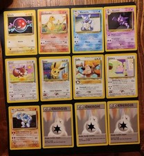 Lotto 19 Carte Pokemon Vintage -NO Holo, Prime Edizioni SET BASE Ita Rara Eng