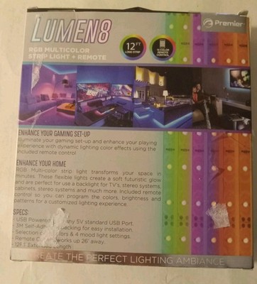 Premier LUMEN8 RGB Multicolor Strip Light (PLED10)  NEW OPEN BOX 