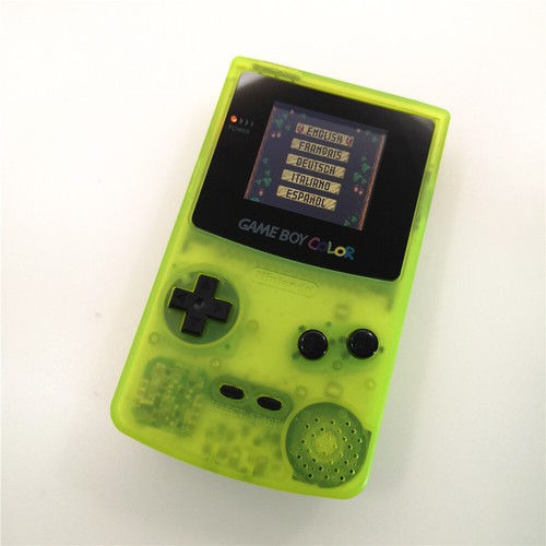 Nightlight Clear Yellow Game Boy Color GBC Console With Highlight Back Light LCD - Picture 3 of 10