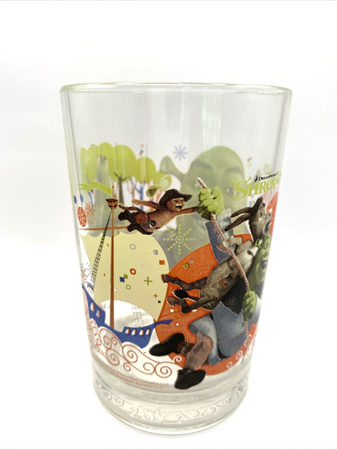 McDonald's Dreamworks Shrek the Third Commemorative Glass Tumblers Set of 2 - Picture 3 of 6