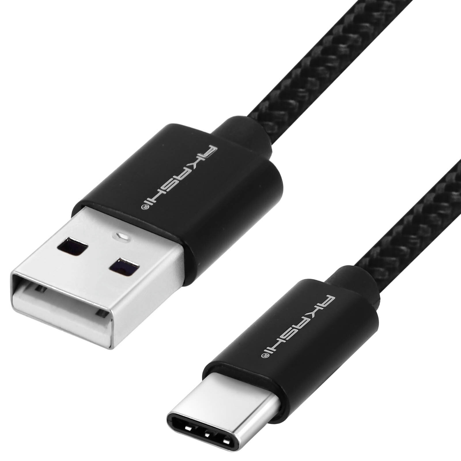 Akashi USB to USB-C Nylon Ultra Resistant Cable 1m Black