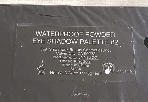 SMASHBOX wasserfester Puder-Lidschatten 5 Farbtöne Palette #2 0,04 Unzen neu mit Pinsel - Bild 3 von 3