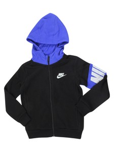 Nike-Toddler-Boys-Sportswear-Royal-Black-Zip-Front-Hooded-Sweatshirt-Shirt-Sz-4T