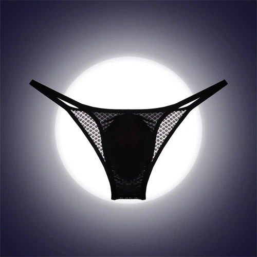 Men Sheer Mesh Low-Rise Bikini Thong Swimwear G-string Briefs Tanga Underwear - Picture 7 of 26