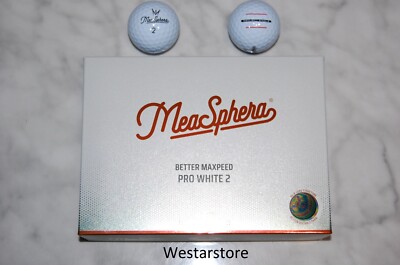 NEW  MEASPHERA PRO WHITE 2   1 Dozen Golf Balls  FREE TEES  South Korea