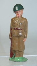 Barclay Dimestore US Army Infantry At Attention B203 Prewar Manoil