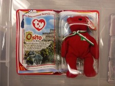 Ty Teenie Beanie Baby Osito The Bear Mexico Retired Rare McDonalds NIB