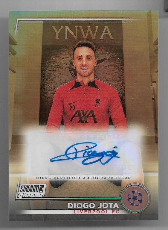 22-23 Topps Stadium DIOGO JOTA 直筆サインカード 2022-23 Topps Stadium Club Chrome UEFA Autograph Auto Card