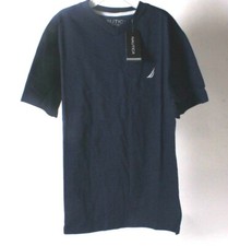 1 Count Nautica Boys Medium 10/12 478 Navy Blue Short Sleeved Shirt