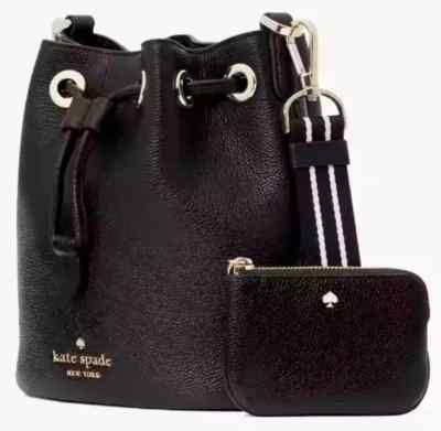 Kate Spade Rosie Mini Bucket Bag Black Leather Purse KC740  display picture 1