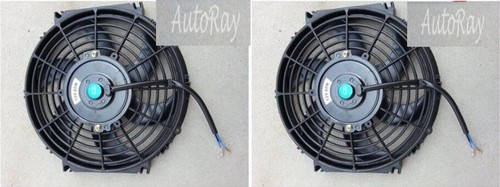 2* Universal 10 inch 12V 120W Electric Cooling Fan Thermo Fan + Mounting kits - 第 1/5 張圖片
