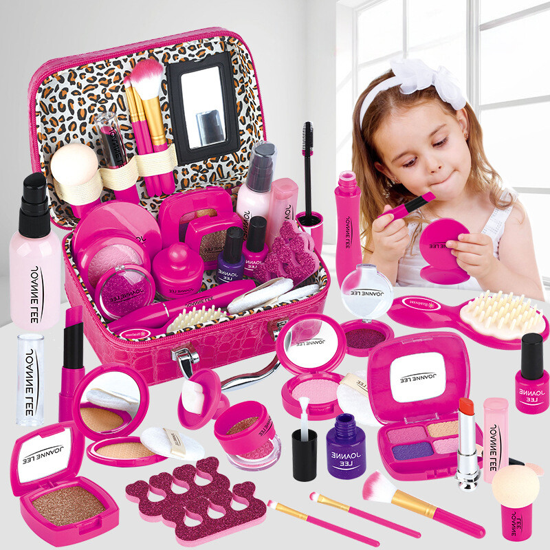 Makeup Set Toy Cosmetics Role Play Princess Dresser Lipstick Mascara