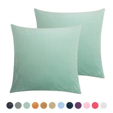 Pack of 2 Velvet Throw Pillow Covers Decorative Soft Square Cushion Cover