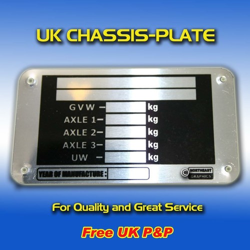 TRAILER WEIGHT PLATE Triple AXLE TRAILER HORSE BOX TRANSPORTER UK