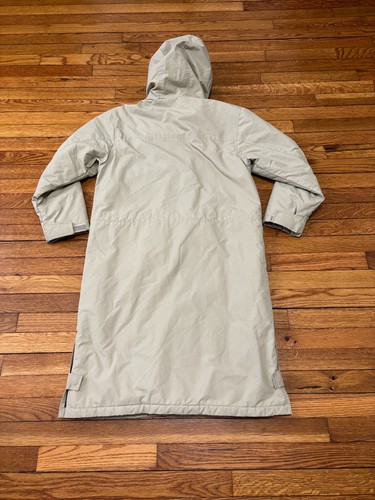 Lands’ End Womens Parka Jacket Size Small Beige Long Trench Hooded Fleece Lined - Picture 8 of 8