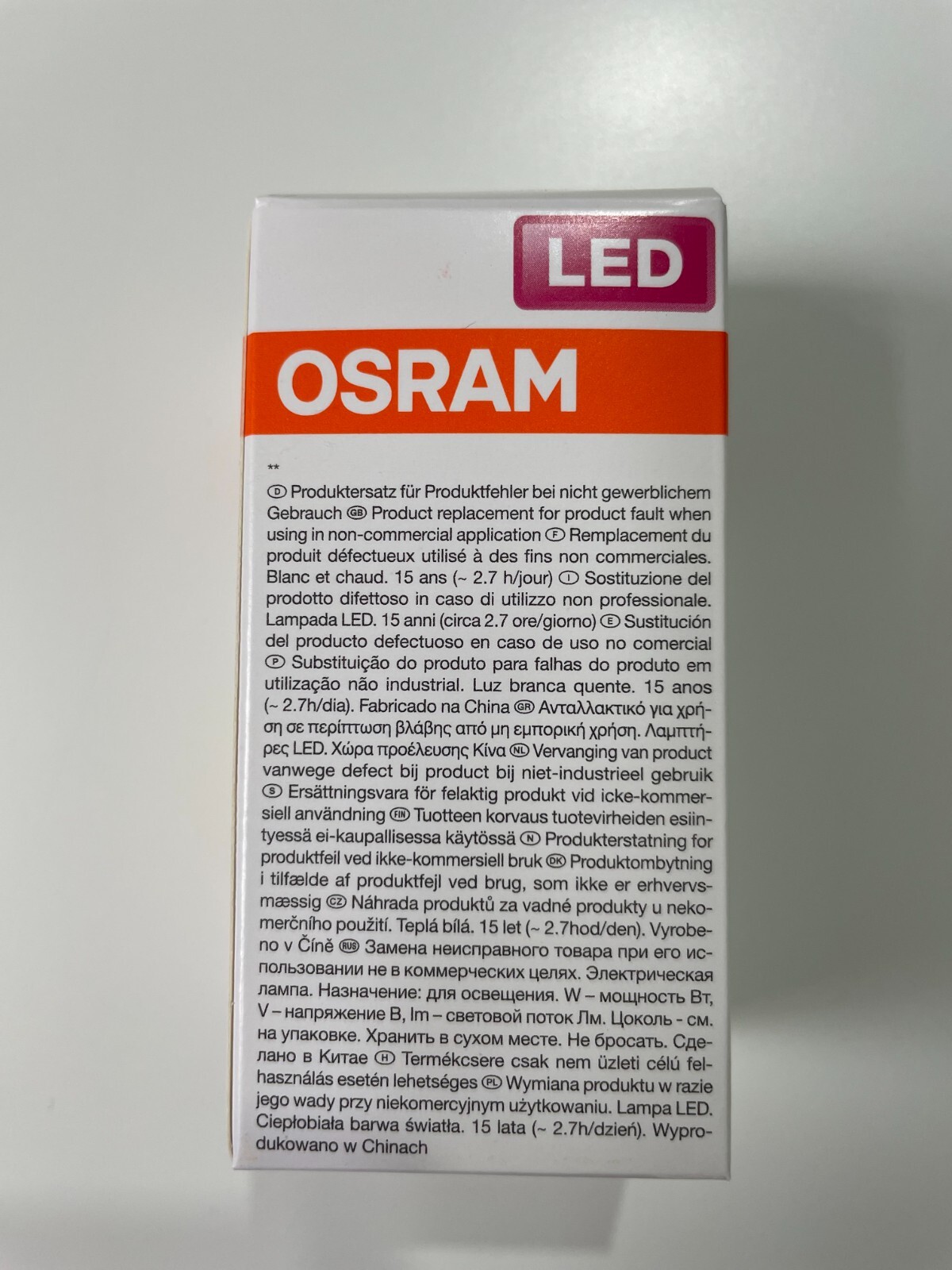 & Osram LED Light Bulbs E27 1.5W 15W Edison Screw Warm White for 