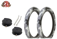 Alta Bicycle 20 X 2.40 Urban Camo Bmxtires W Heavyduty Tubes Steel Pry Levers
