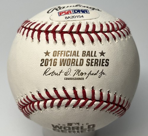 ALBERT ALMORA Signed 2016 WORLD SERIES Baseball Reverse The Curse PSA Cubs - Picture 2 of 6