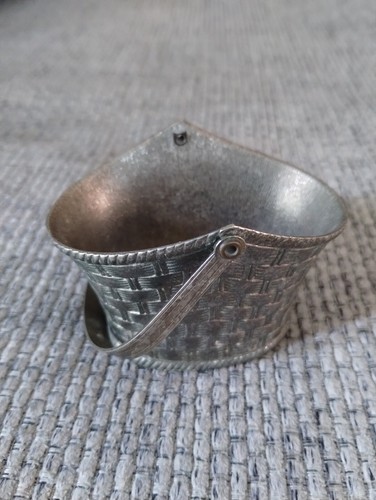 Small Pewter/Silver Tone Basket Made In Japan - Picture 4 of 5