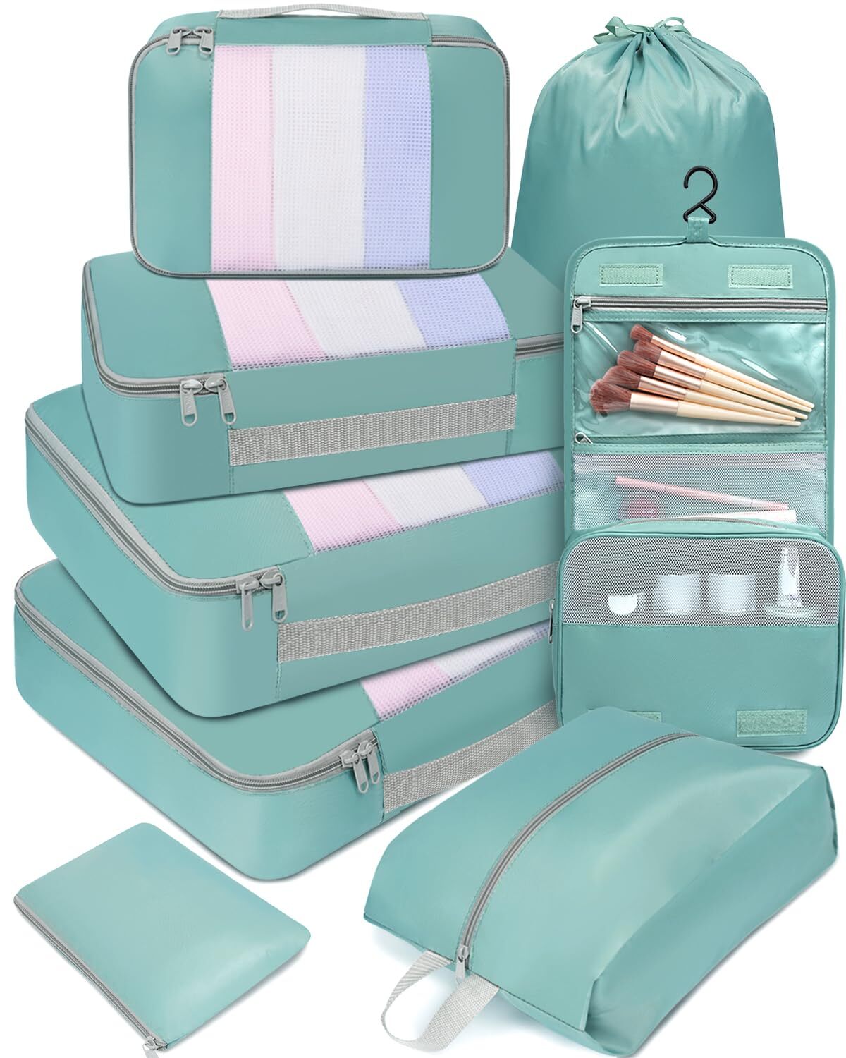 8-Piece Packing Cubes Set for Travel Organizers in Various Sizes-image