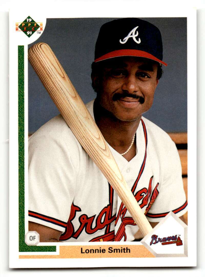 1991 Upper Deck #305 Lonnie Smith Atlanta Braves Baseball Cards EX/N ID ...