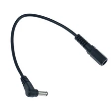 1 DC 5.5x2.1mm Straight Female to Angle Male Plug Connector Adapter Power Cable 