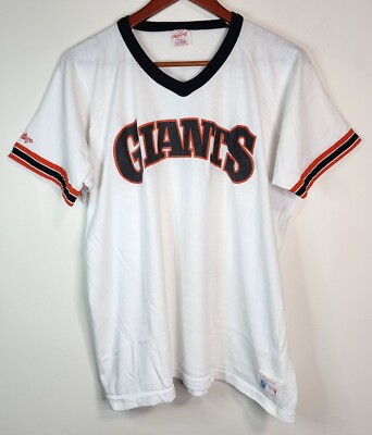 Vintage San Francisco Giants Ringer V Neck Shirt Adult Size XL