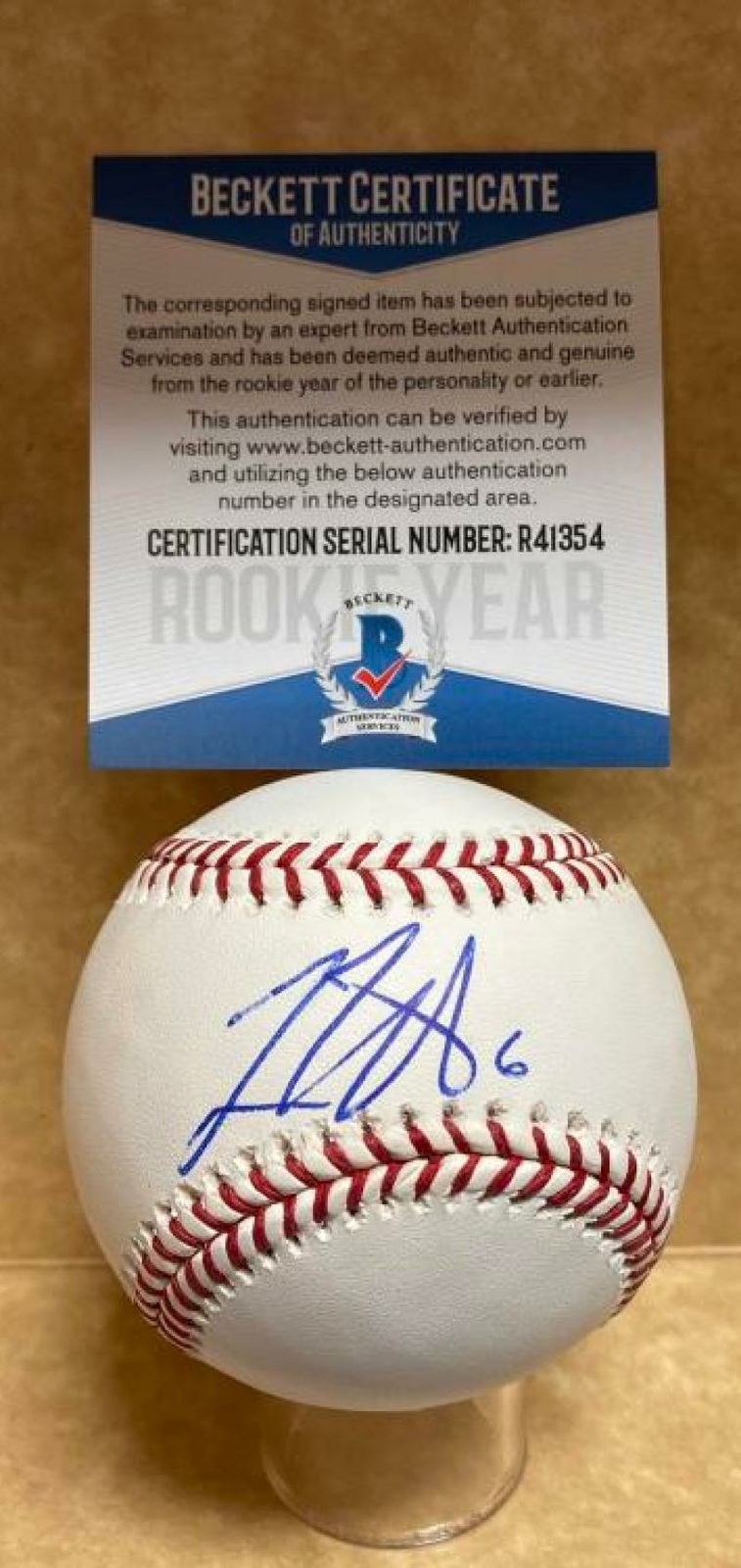 Professional Player Autographed Signed JAMESON HANNAH CINCINNATI REDS ROOKIE YEAR M.L. BASEBALL BECKETT R41354 