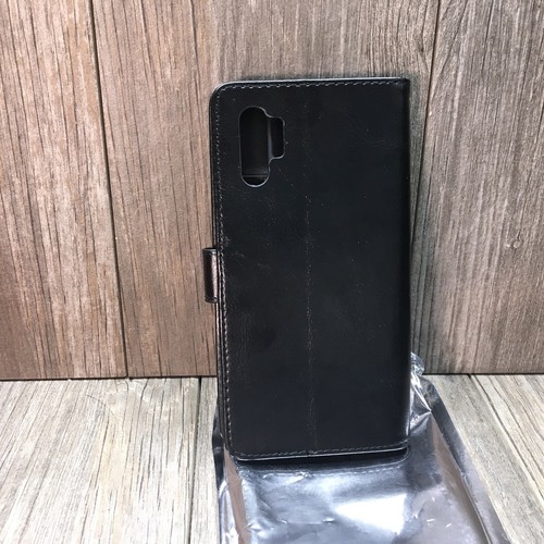 Funda tipo billetera Galaxy Note 10+ EE. UU. cuerpo completo cubierta protectora ranuras de identificación para tarjetas negra - Imagen 6 de 12