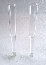 Vintage Tall Glass Liquor or Champagne Flute Glasses 7.5 inches