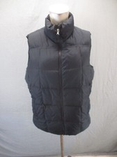 LANDS' END Size L 14-16 Womens Black Down Feather Full Zip Insulated Vest 989