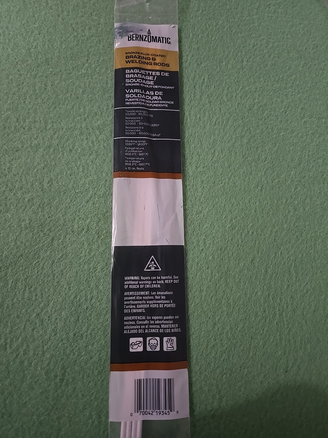 Bernzomatic Bronze FluxCoated Welding and Brazing Rod (4Pack) WB5