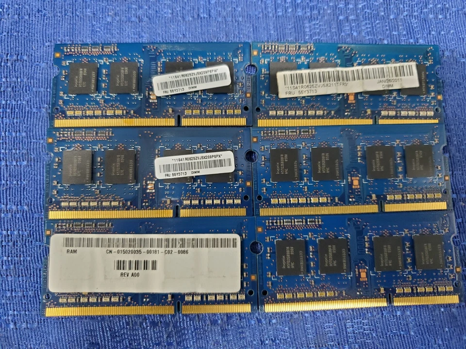 Lot of 6 Hynix 2GB 1Rx8 PC3-8500S-7-10-B1 & 1Rx8 PC3-10600S-9-10-B1 - Image 2 of 2