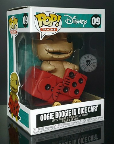 Funko Pop + Protector! Disney Trains #09 Oogie Boogie in Dice Cart *Mint* - Picture 8 of 11