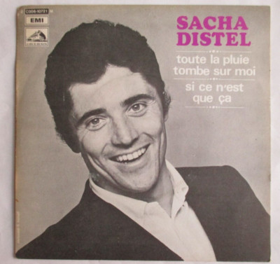 SACHA DISTEL - SP (7'') ''DER GANZE REGEN FÄLLT AUF MICH''