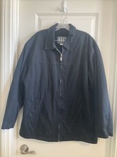 Saga Vintage Made In USA Black Collared Ski Snow Zip Up Bomber Jacket Sz Large