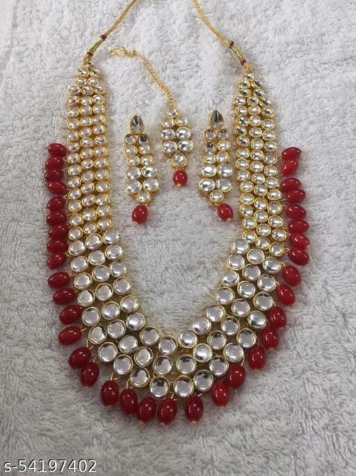 Hermoso Conjunto de Collar Kundan Boda Novia Collar Indio Bollywood Joyería Foto 3 de 3