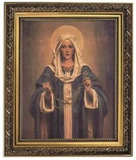Our Lady of the Rosary Chambers  Picture Print Art  Gold Frame 11"W x 13"H