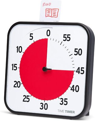 Time Timer groß, Wanduhr 30 x 30 cm Original 60 Minuten mit Signal