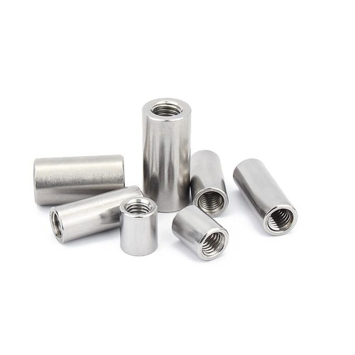 Round Threaded Studding Connector Nuts A2Stainless Steel All thread Tube Sleeve- - Picture 17 of 18