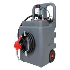 Diesel Fuel Caddy Tank 32 Gallon, Portable Diesel Caddy Tank with 12V Pump Grey