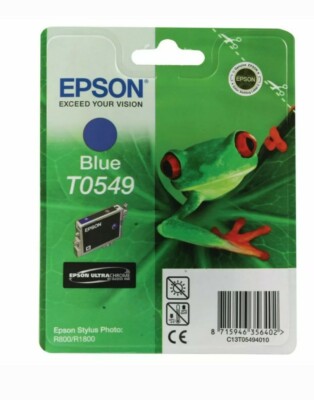 NEU Epson T0549 Blau Tintenstrahlpatrone C13T05494010 SCHNELLE Lieferung Toner Drucker