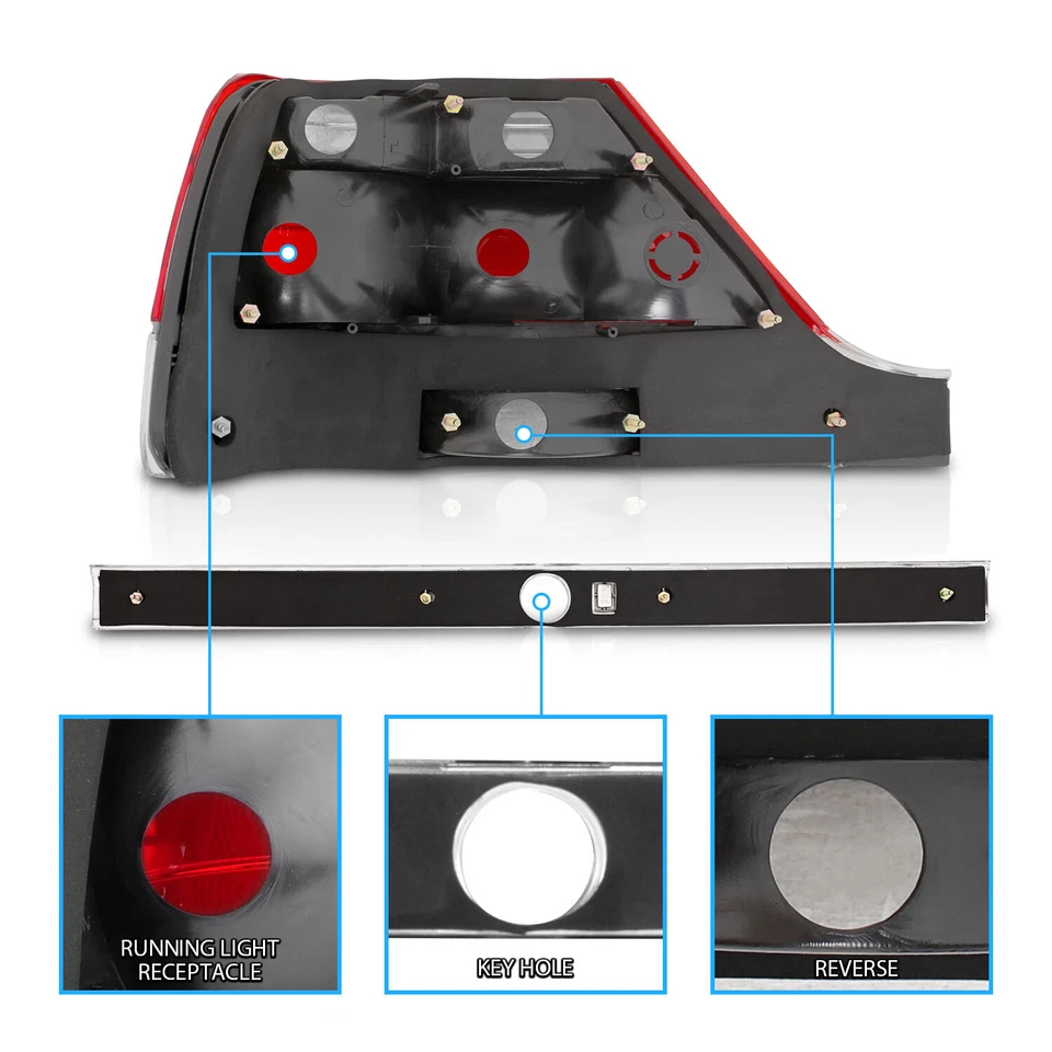 Par de luces traseras transparentes rojas para Mercedes-Benz W140 Clase S 1995-1999 Foto 3 de 4