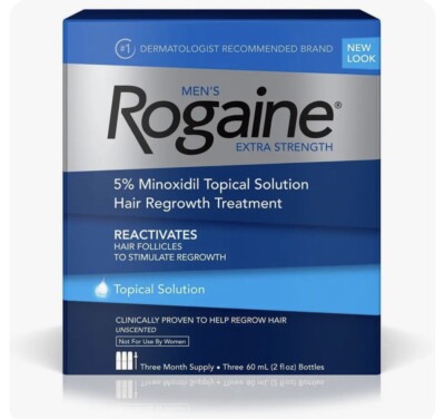 Rogaine Men's Extra Strength Solution 3-mo New Stock!! USA Free Ship 6ct